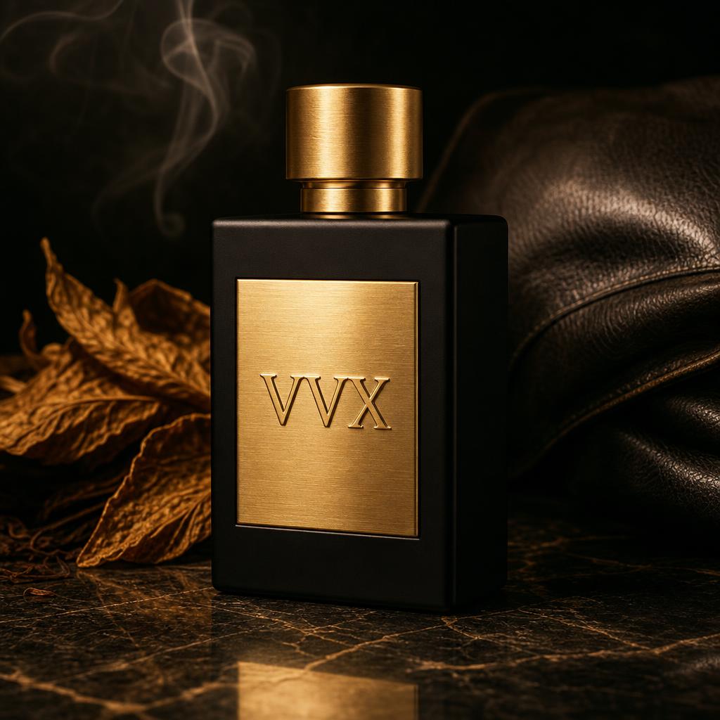 VVXHQ Black Majesty Cologne Intense in Onyx Black, Black leather · tobacco · vetiver cologne intense