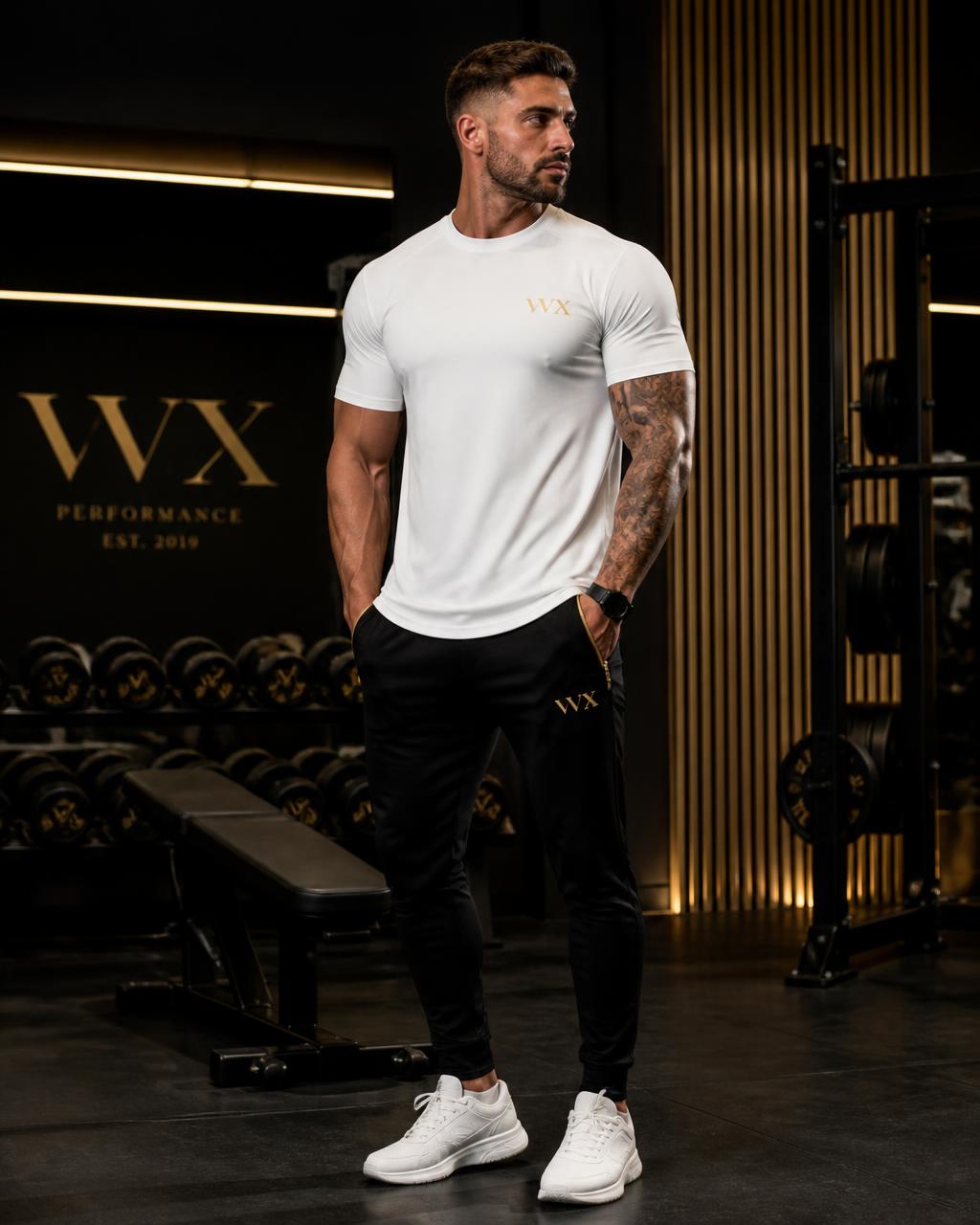 VVXHQ sportswear Optic Ivory Training Tee in Optic Ivory, Optic white breathable gym tee